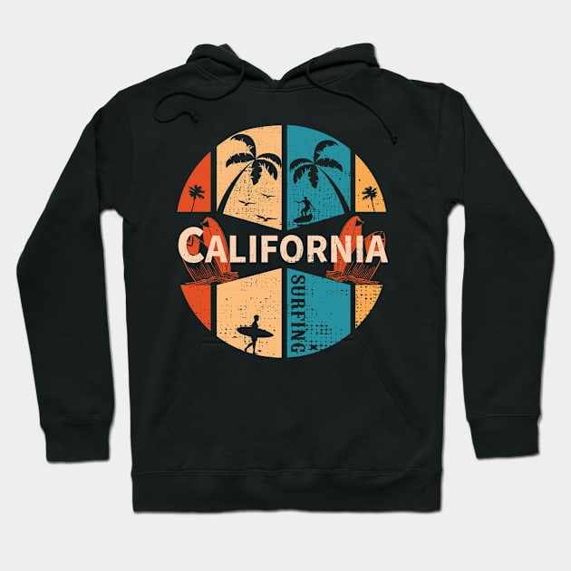 Funny T shirt California surfing specially for summer time, dad, brother, son, men Hoodie by Meryarts